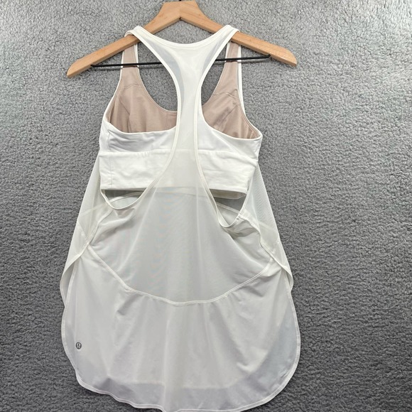LULULEMON Twist Around Tank Light Support For C/D Cup White Bra Top Combo White - Picture 4 of 7